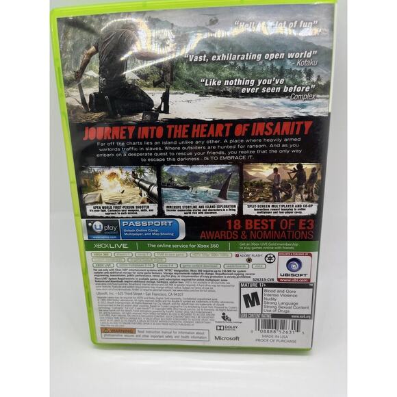 Far Cry 3 (Xbox 360) Complete In Box - Tested, Works - Picture 4 of 5